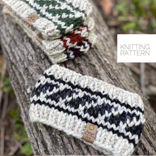 South Shore Ear Warmer | Knitting Pattern | Written in 4 weights | PDF file