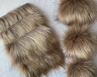 Cinnamon Bear Faux Fur Pompoms | DIY Fur Squares