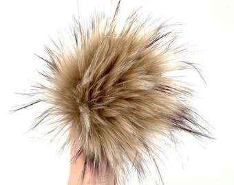 Silver Grizzly Glitter Faux Fur Pompom | DIY fur square