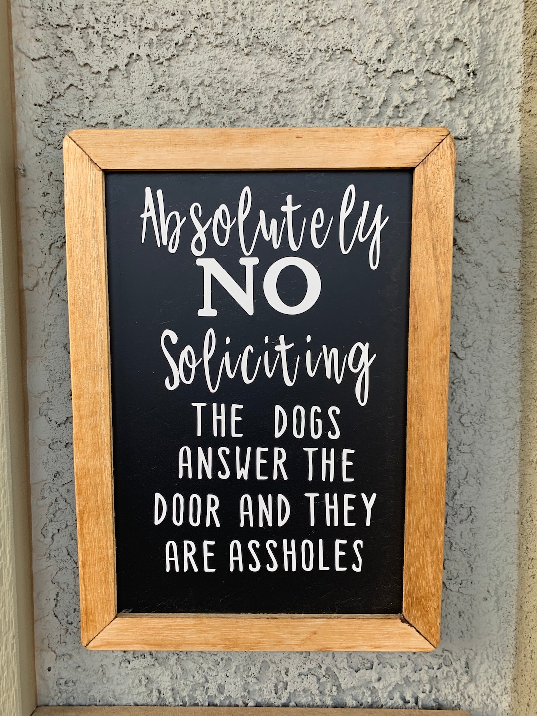 No Soliciting Sign /dogs Barking/door Hanger/ Door Sign/ Baby Sleeping