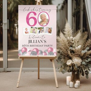 DIY Personalized 60th Welcome Sign Template, Look Who's 60, 60th ...
