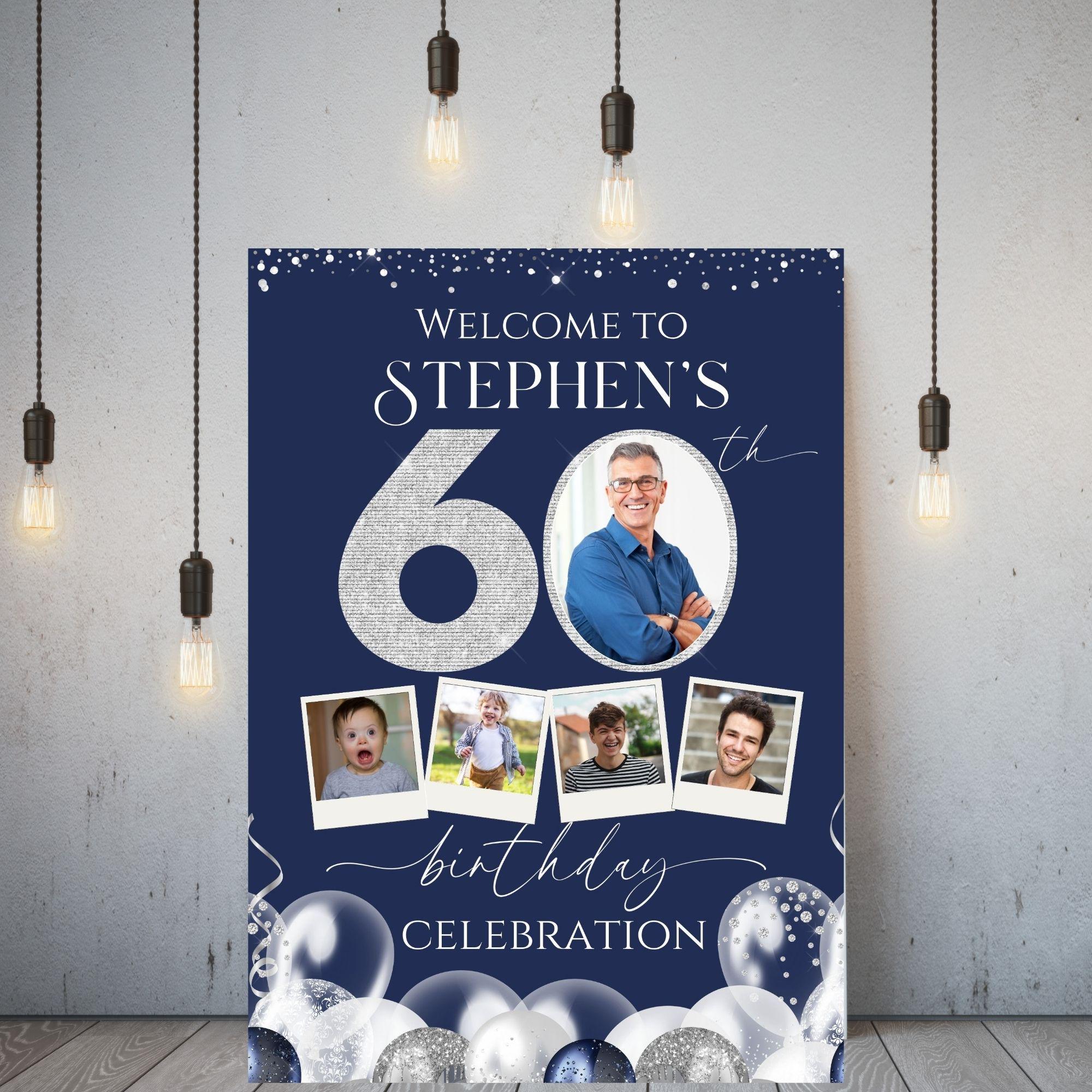 DIY Personalized 60th Welcome Sign Template, Look Who's 60, 60th ...