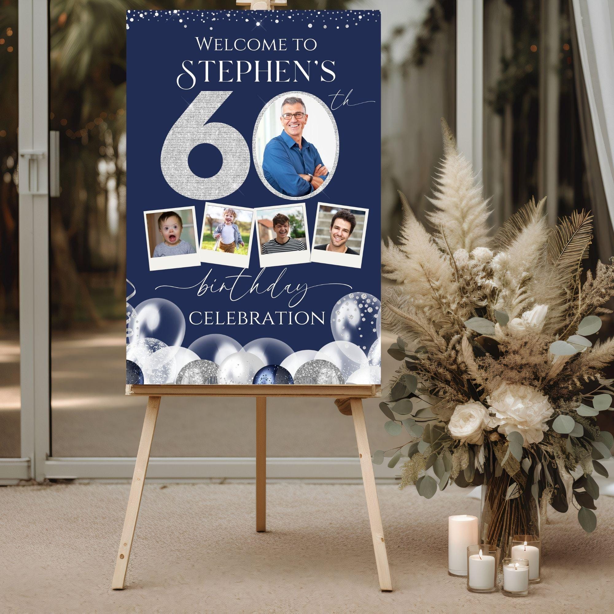 DIY Personalized 60th Welcome Sign Template, Look Who's 60, 60th ...
