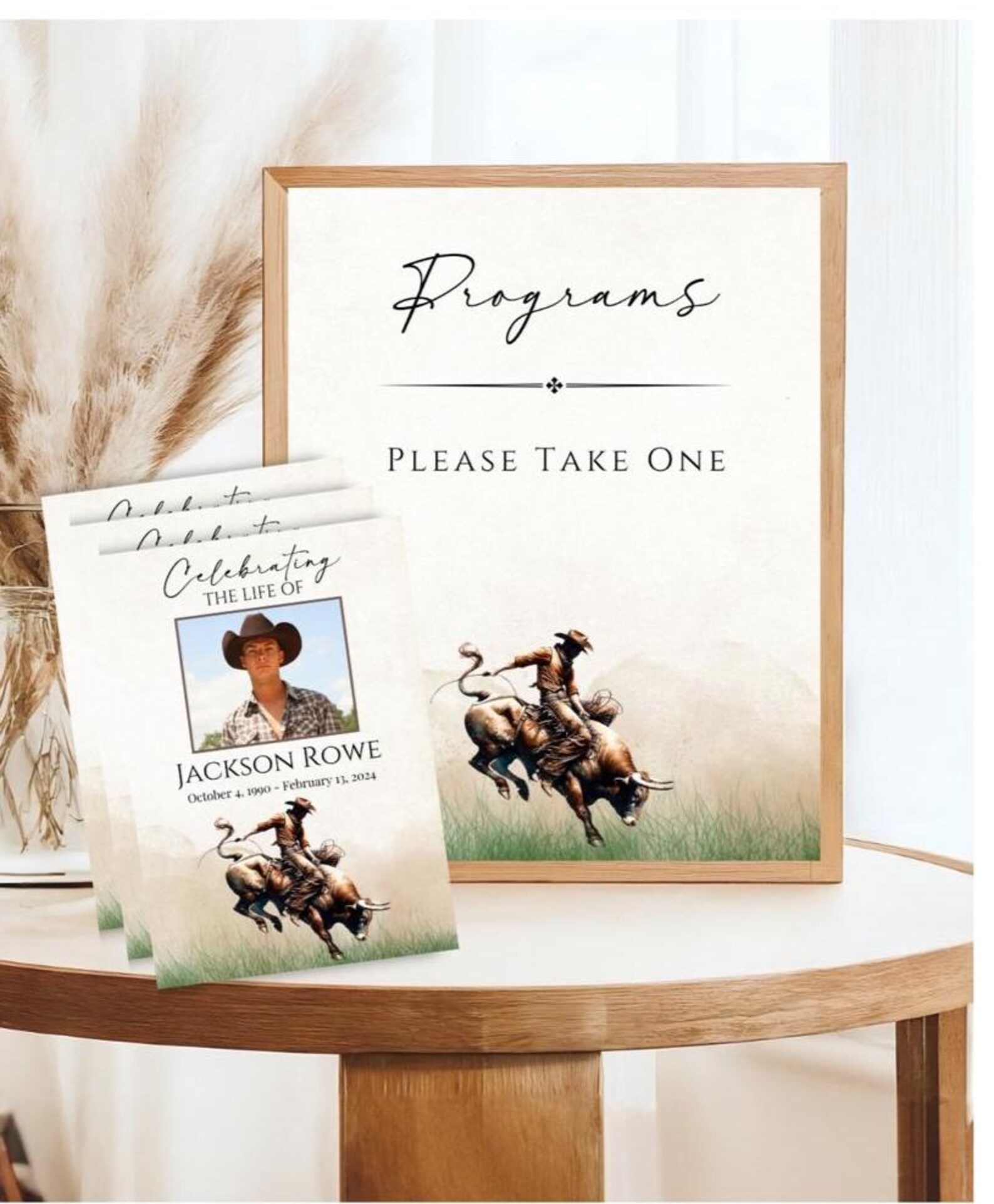 Bull Riders Number Template Editable Bull Rider Funeral Bundle Templates, Printable Rodeo Bull ...