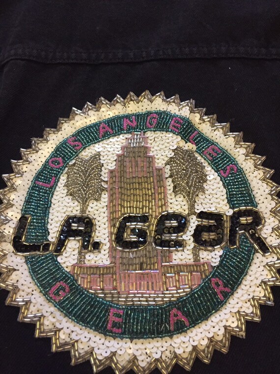 1980's LAGear Black Cropped Jean Jacket