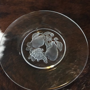 Val St Lambert Glass Plate