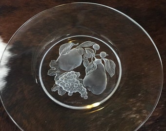 Val St Lambert Glass Plate