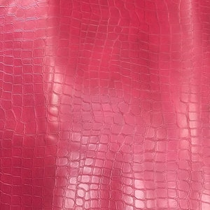 Crocodile Embossed Faux Leather Upholstery Fabric