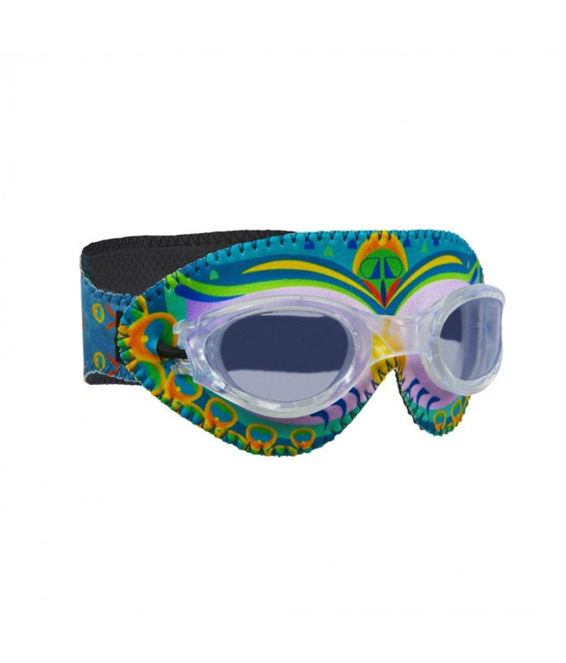 Personalized Giggly Goggles Peacock Swim Goggles Swimming Etsy