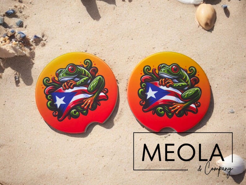 Puerto Rico Flag Car Coaster - Etsy