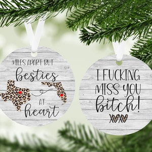 Best Friends Custom Personalized Christmas Ornament