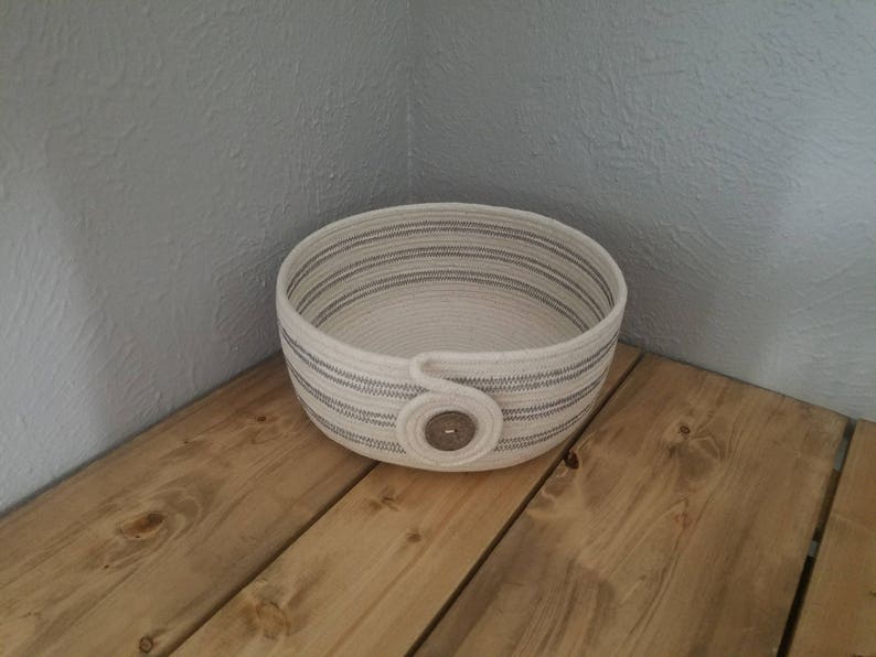 Handmade Coiled Rope Basket Bowl Etsy