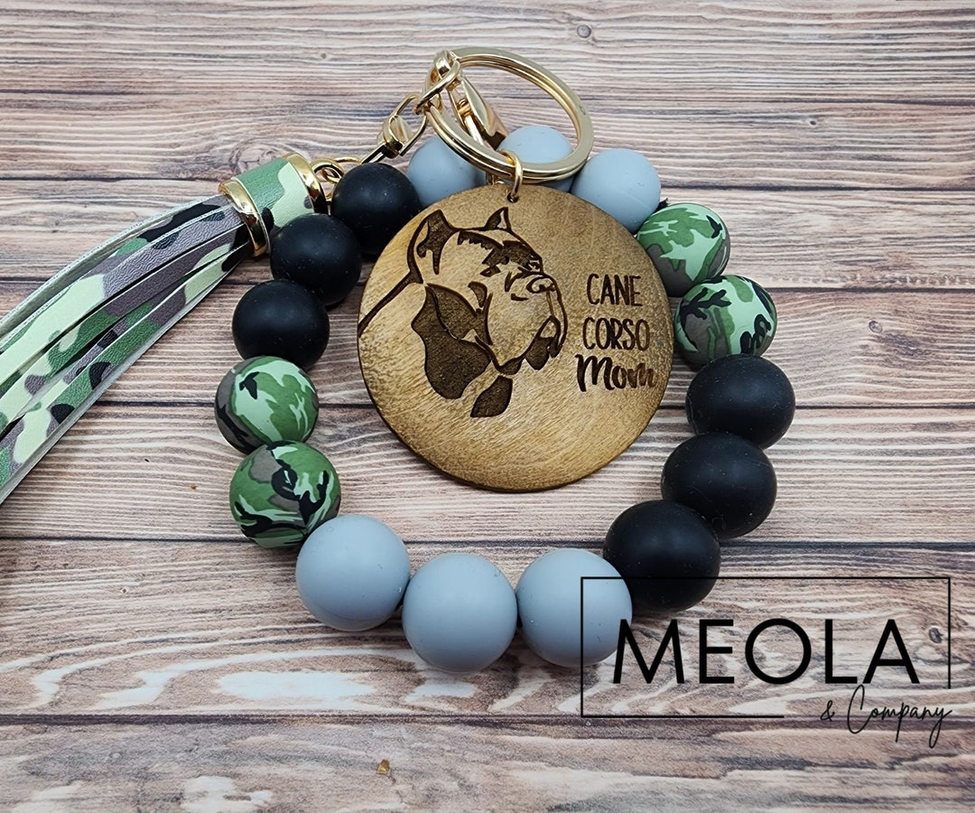 Cane Corso Mom Beaded Wristlet Keychain Etsy