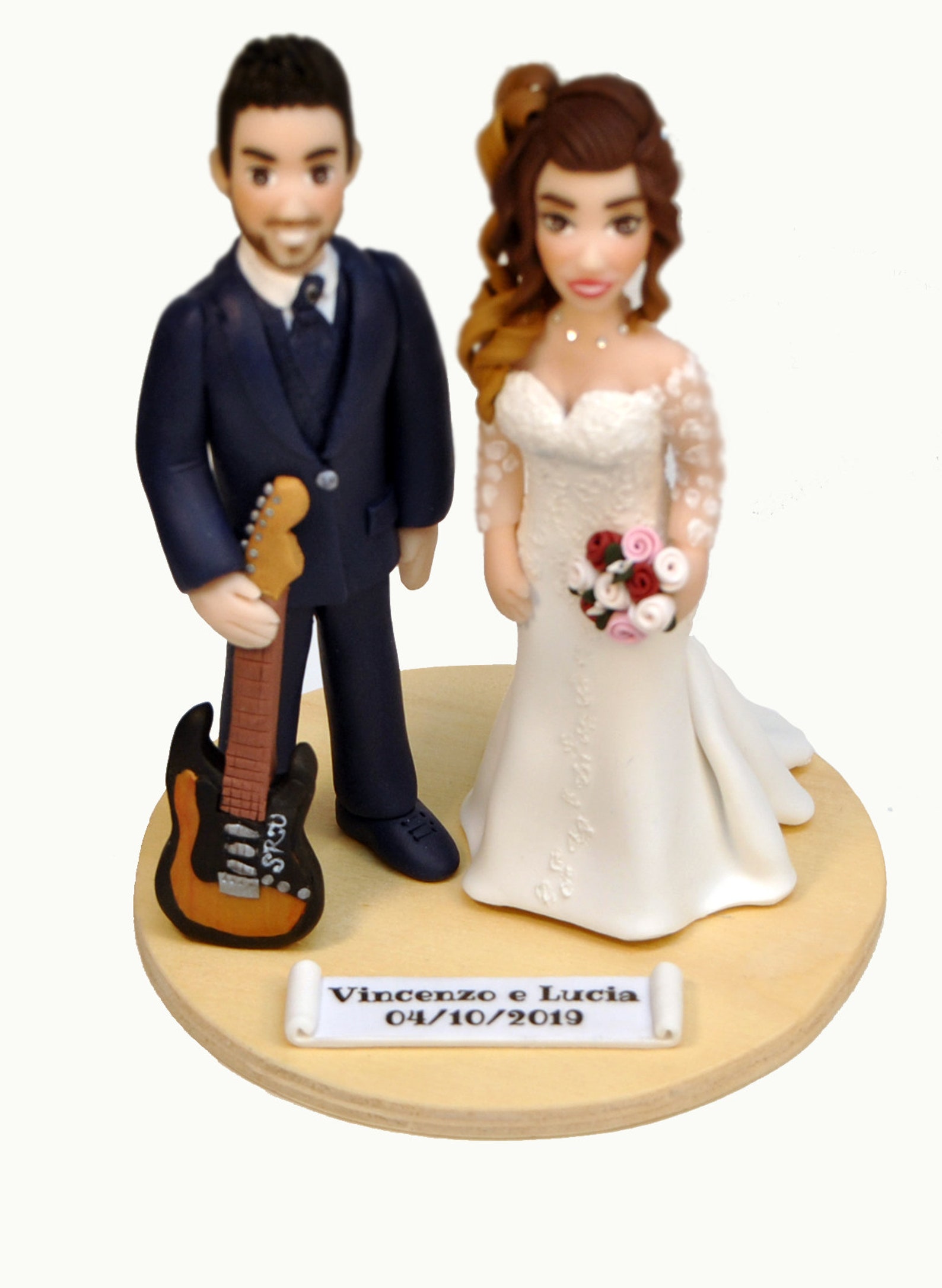 Custom CARTOON potrait wedding cake topper Bride and groom | Etsy