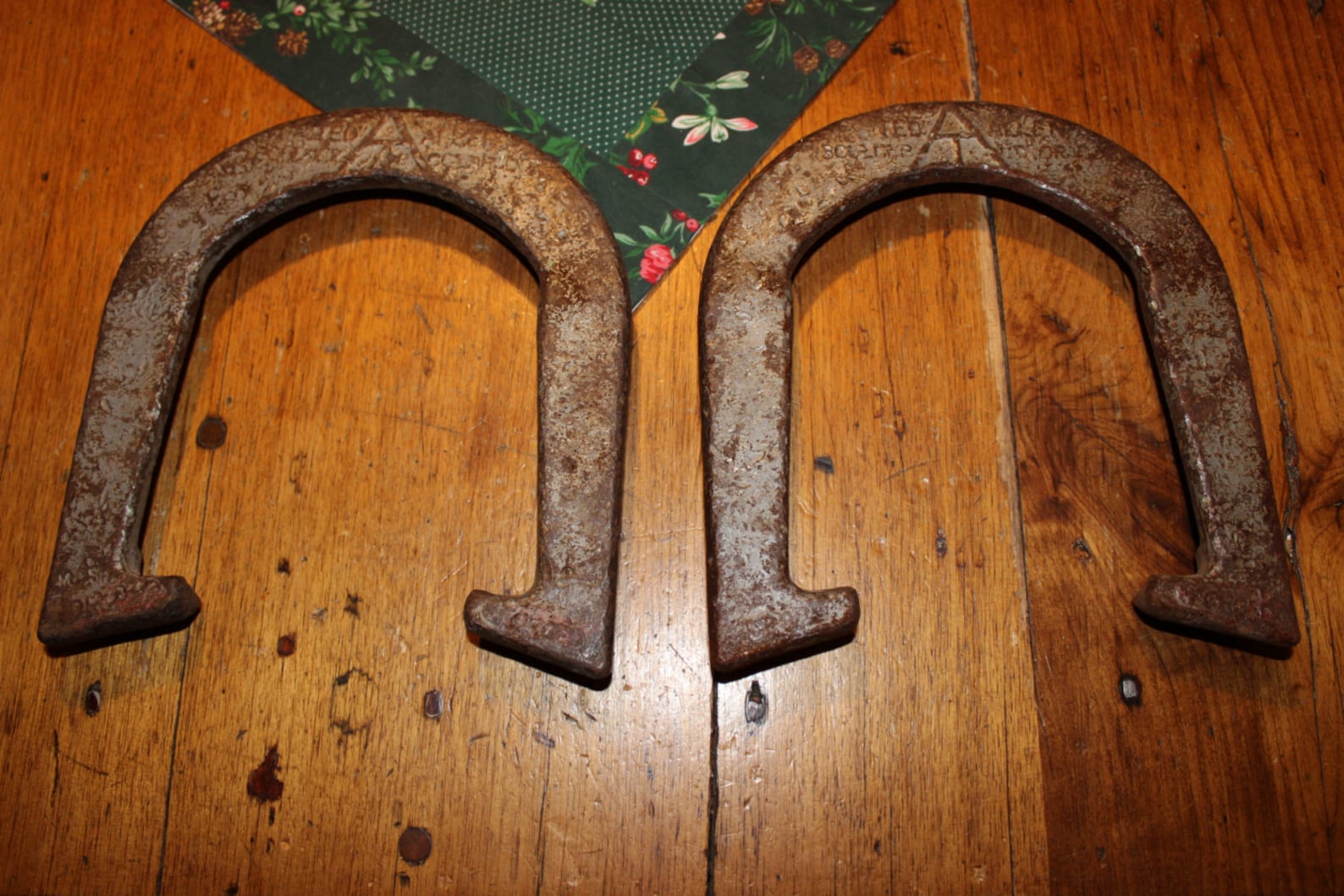 Vintage TED ALLEN HORSESHOES Game Pitching 2 Horse shoes set Etsy