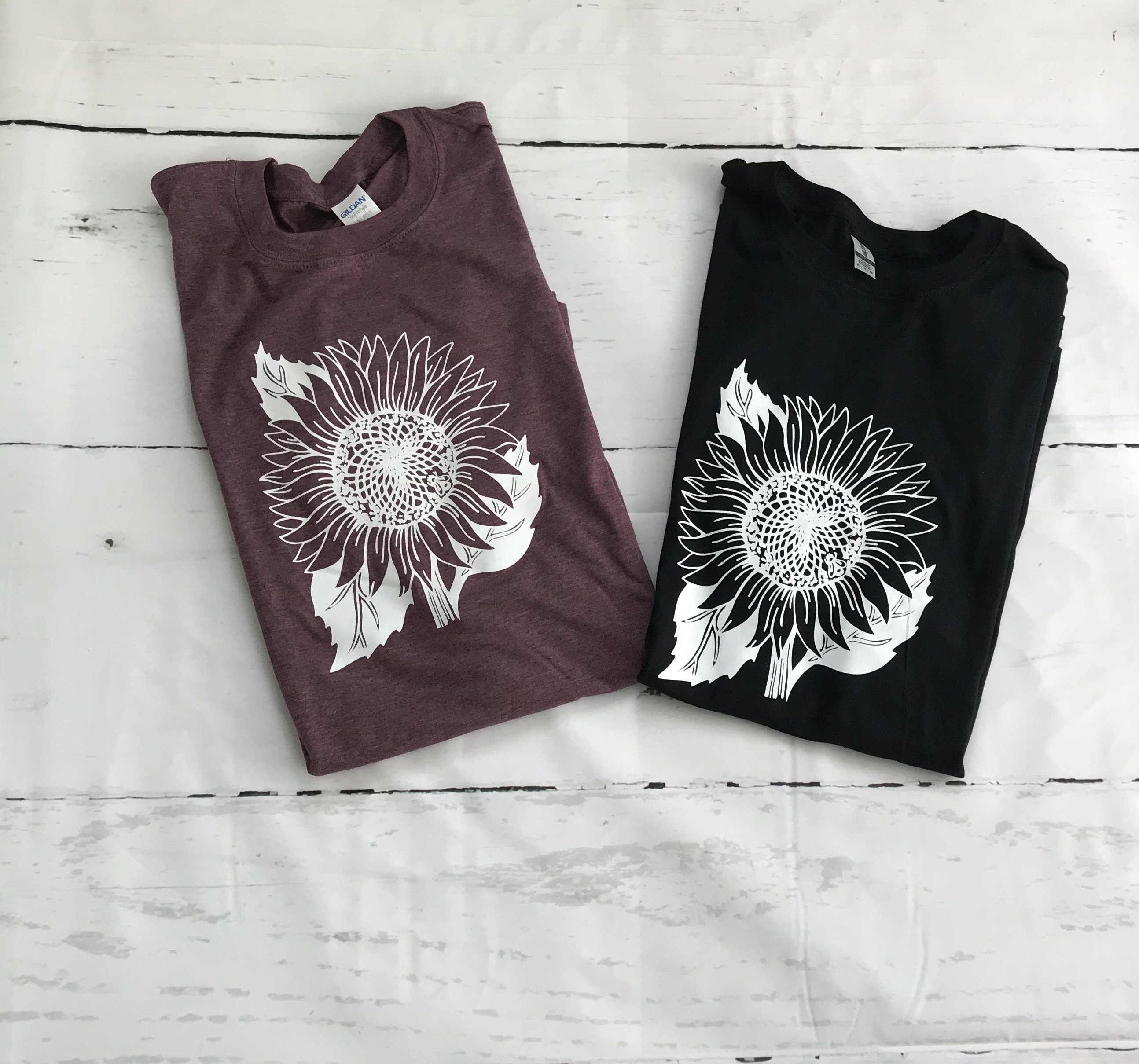 Sunflower T-shirt Fun Flower T-shirt | Etsy