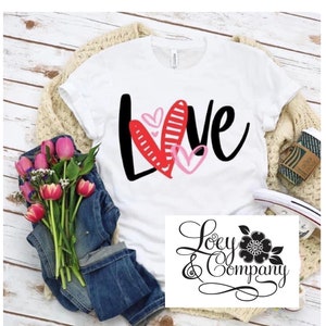 LOVE and HEARTS love T-shirt