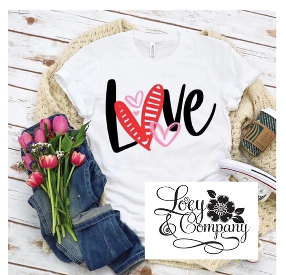 LOVE and HEARTS love T-shirt