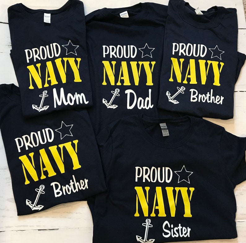 Proud U.S. Navy Family T-shirts image 1
