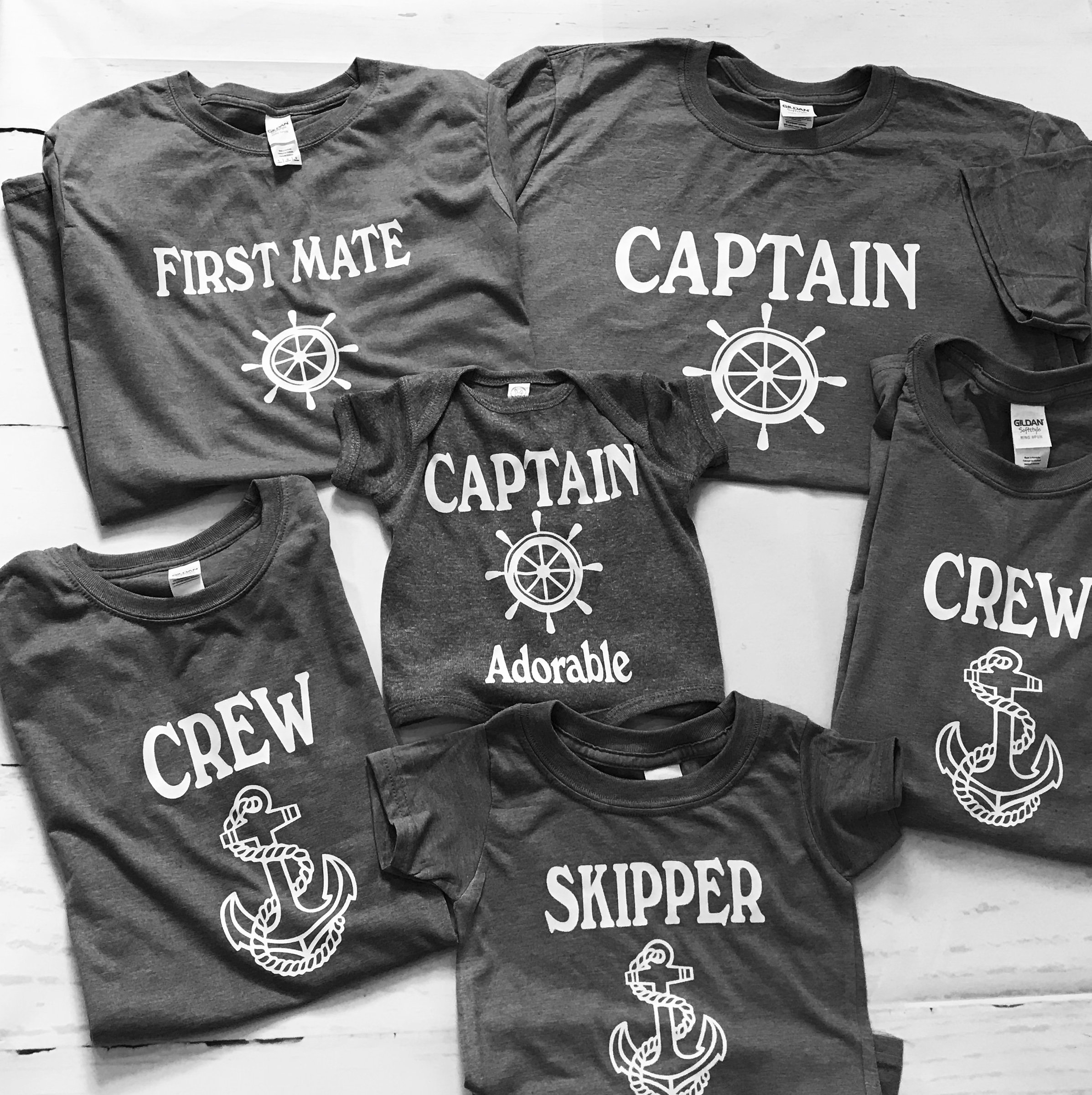 Captain, First Mate and Skipper T-shirts