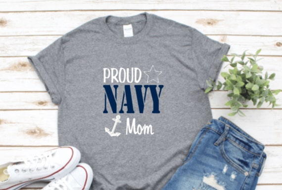 Proud U.S. Navy heather grey Family T-shirts