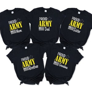 Proud Army Family, Military Solider, Black T-shirts