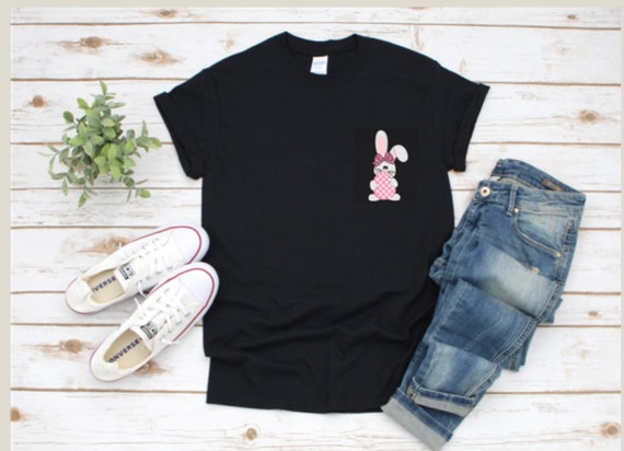 EASTER BUNNY Left chest,T-shirt with bunny