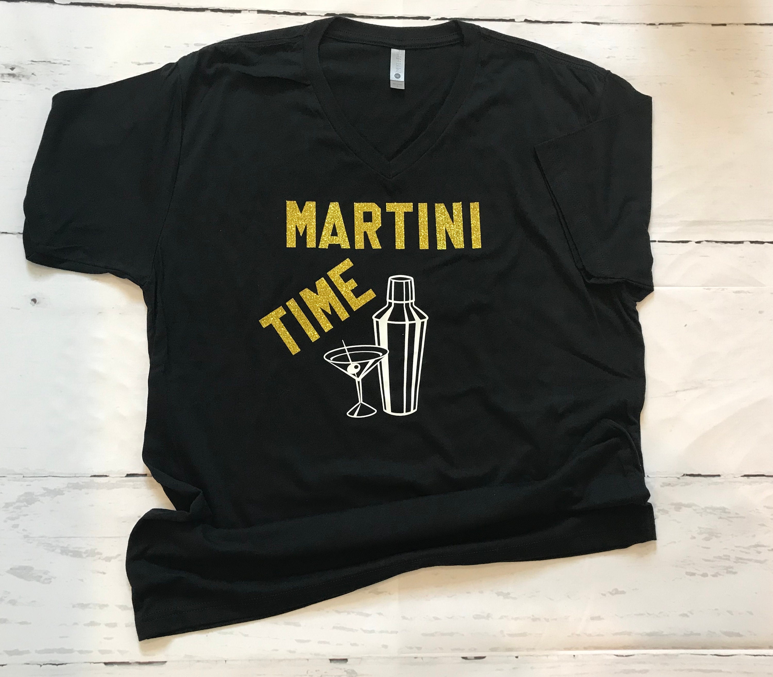 Martini Time Tshirt, martini lovers gift