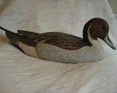 Pintail Drake wooden decoy