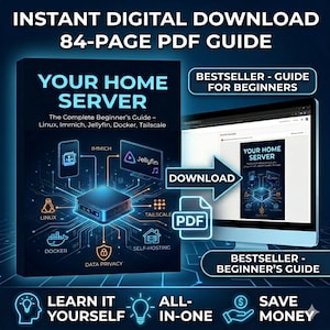 Your Home Server Guide: Set up Immich, Jellyfin, Docker & Tailscale on Debian Linux | Beginner Friendly Self-Hosting PDF Manual