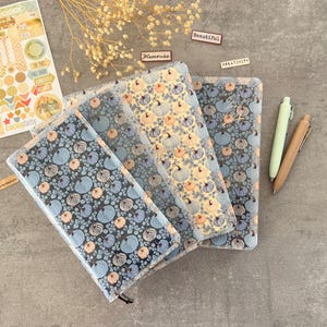 clear cover planner with pastel colored pumpkins, PVC cover for Hobonichi, Sterling Ink, Moleskine, Aura Estelle and more