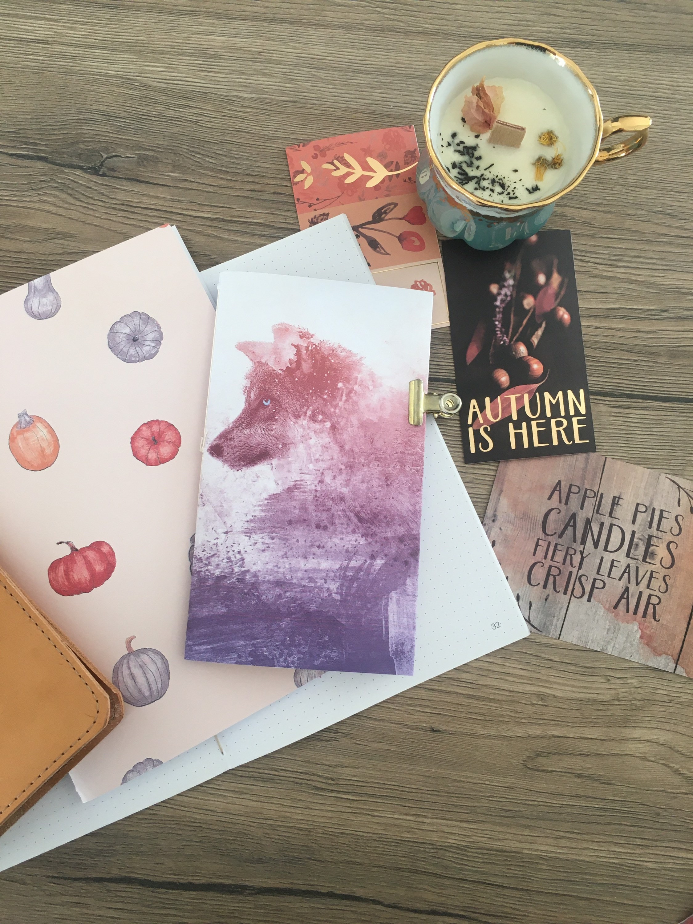 Traveler's Notebook Inserts "Autumn love" - Midori Traveller's Notebooks Insert - Varie misure