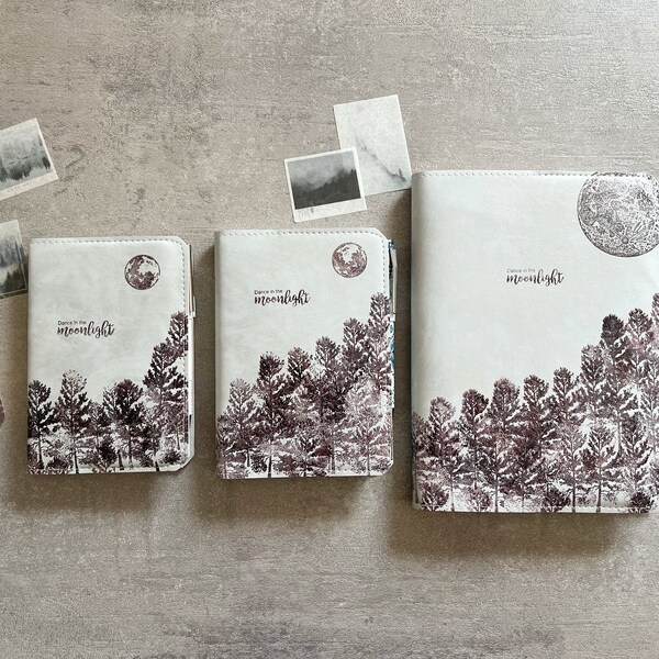 Funda Hobonichi baile a la luz de la luna, funda para planificador tamaño a5, a6, bolsillo