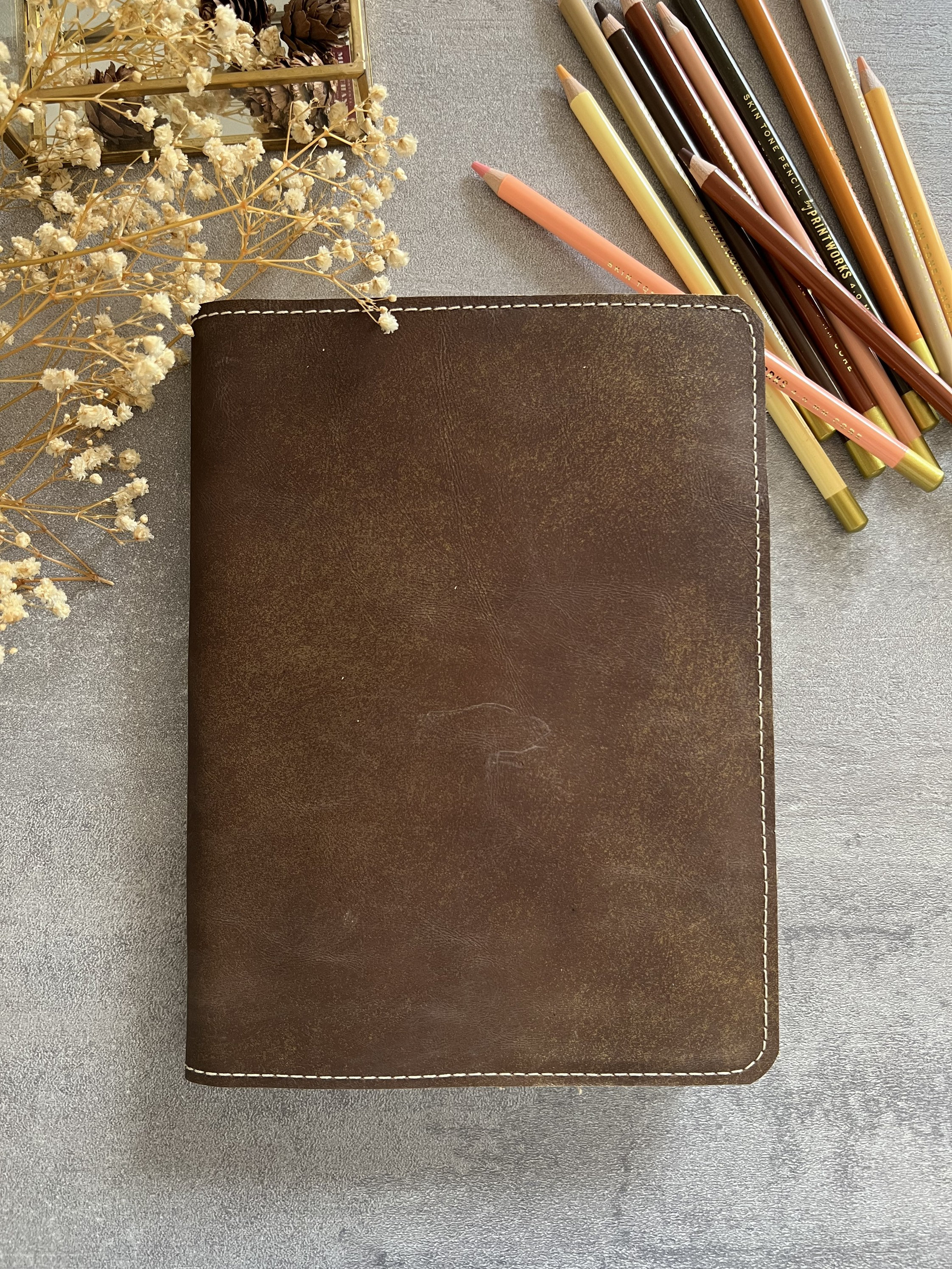 Midori Traveler's Notebook, Fauxdori Cover Italian Leather Marron