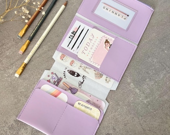 travelers notebook wallet Insert a6, Additional Zip Pockets faux Leather Travel Notebook, ready to ship