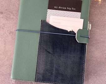 Travelers Notebook Leather Journal A5, Italian Leather, Ready to Ship, Gift for Traveler, Journal Cover