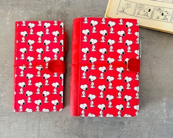 Carnet de voyage en similicuir avec poche avant en toile cirée imprimée, couverture d'agenda, couverture de bullet journal