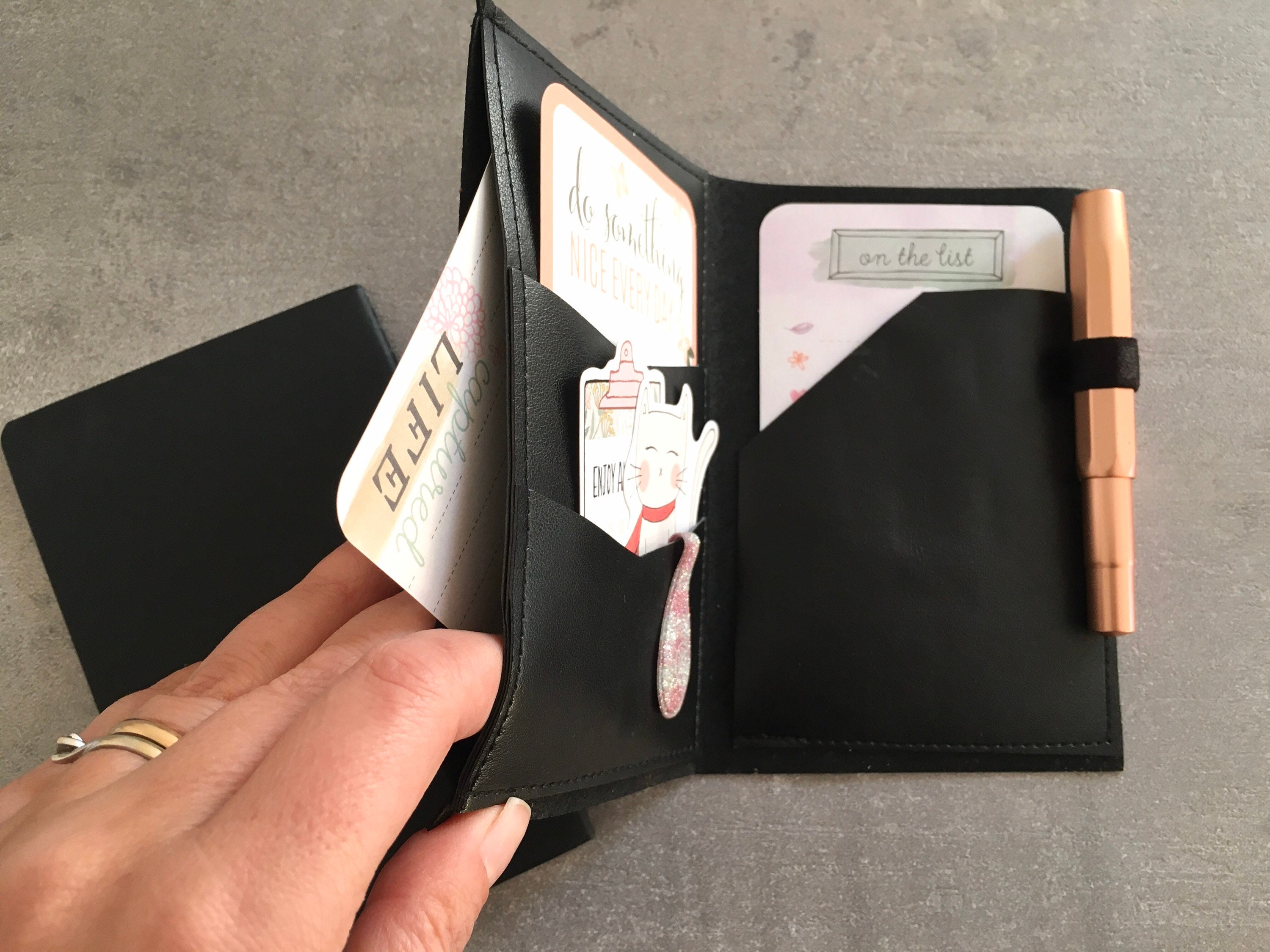 Additional Pocket for Traveler's Notebook, Travel Journal Wallet Pocket, insert pocket midori