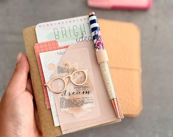 Poche supplémentaire pour carnet de voyage, poche portefeuille pour journal de voyage, poche d'insertion Midori