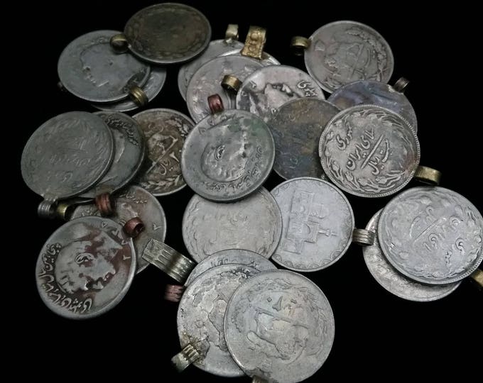 25x Vintage Tribal Kuchi Coins Scalloped Edges DIY Supplies .8/"