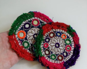 Vibrant glass beads kuchi appliques for DIY projects