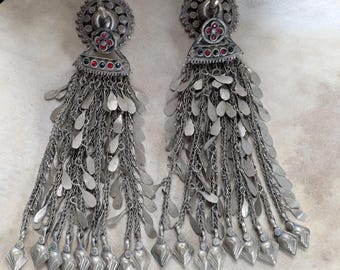 Vintage Tribal Pendants Talisman Jewelry Ornament Floral Symbolism 9.5" (22264)
