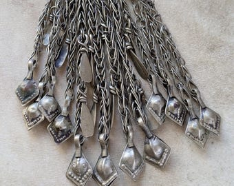 Vintage Kuchi Tribal Dangles Unique Jewelry Supplies Buds Drops 12pcs (22342)