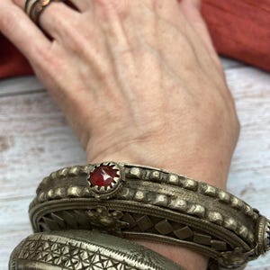 Vintage Afghan Kuchi Tribal Cuff Bracelet Unique Jewelry (18619)