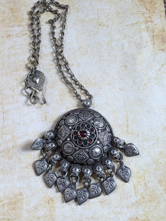 Large Pendant Necklace Vintage Tribal Baloch Jewe… - image 2