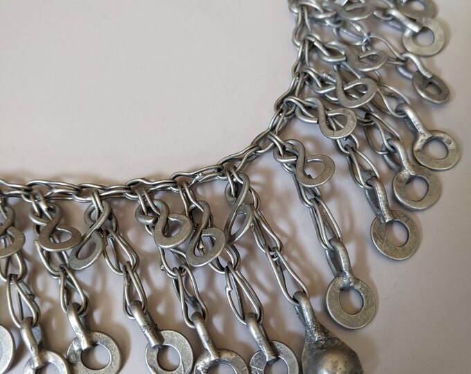 Vintage Kuchi Tribal Chain Two Rows of Accents 16 15598 - Etsy