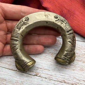 Vintage Kuchi Tribal Cuff Elephant Legs 5.75" Wrist (18620)