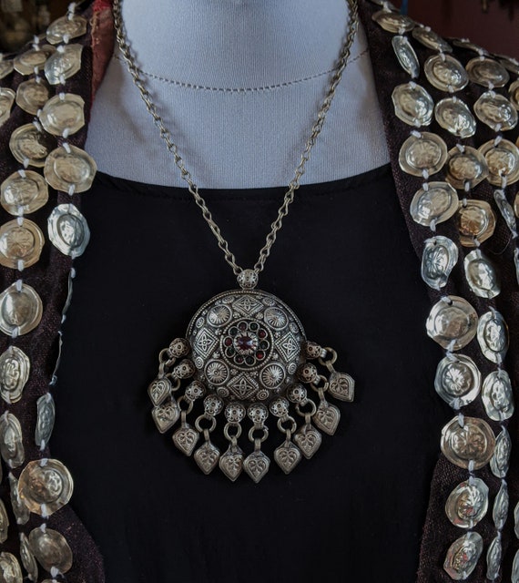 Large Pendant Necklace Vintage Tribal Baloch Jewe… - image 1
