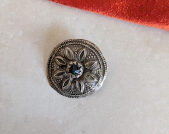 Vintage Button Flower with Glass Center Waziri Tribal Notion 46mm (22240)