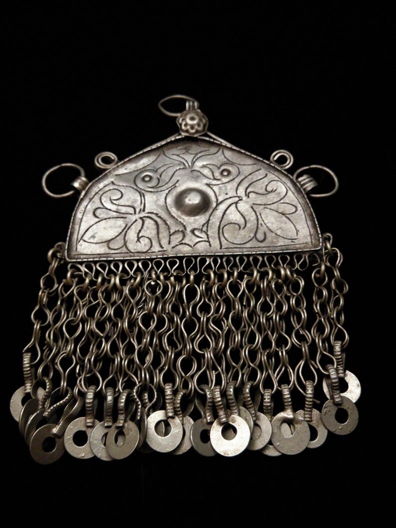 Vintage Tribal Pendant from Afghanistan Hazara #4978